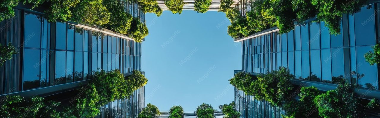 greenery city buildings